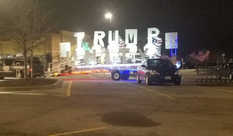 EPIC:  Guy Drives Trump Float Through Walmart!