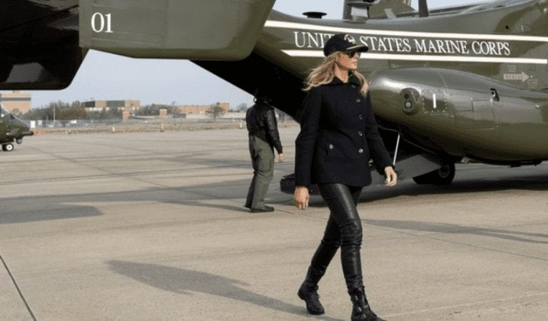 G.I. MELANIA:  First Lady Melania Trump Steals The Show In Visit To The Troops