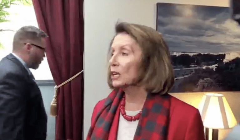 Nancy Pelosi Gives Rambling Mumbled Answer When Asked Why Trump Can’t Give His SOTU Address