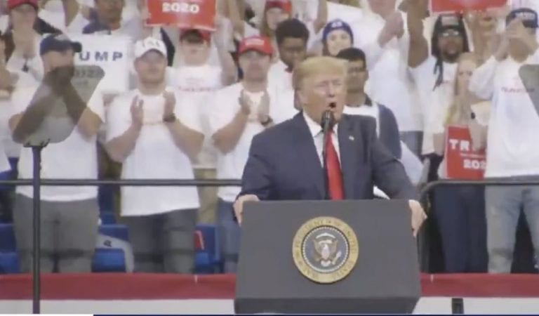 President Trump at Rally:  “We believe children should be taught to love our country!”