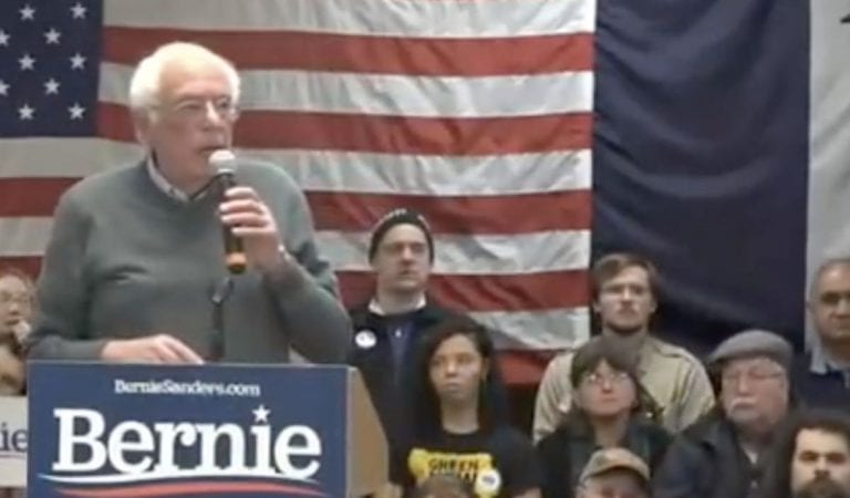 Man Takes The Mic at Bernie Rally, Says “Donald Trump Is Helping Our Country! He’s a Good Man!”