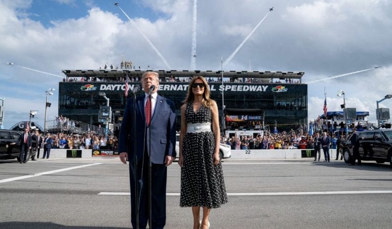 Stunning First Lady Melania Trump Photos at Daytona 500 Finally Released