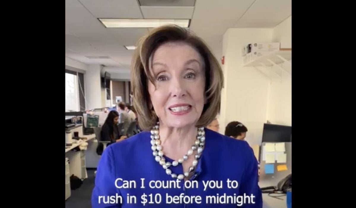 Nancy Pelosi Begs For $10 Donations To “Fight Back” Against Republicans Attacking Her Values
