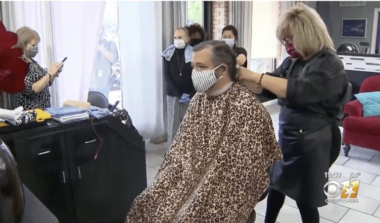 Sen. Ted Cruz Gets a Haircut at Salon A La Mode After Owner Shelley Luther Released from Jail
