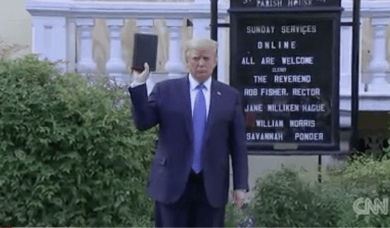 Media Lied: Park Police Confirm No Tear Gas or Flash-Bangs Used for Trump Church Visit