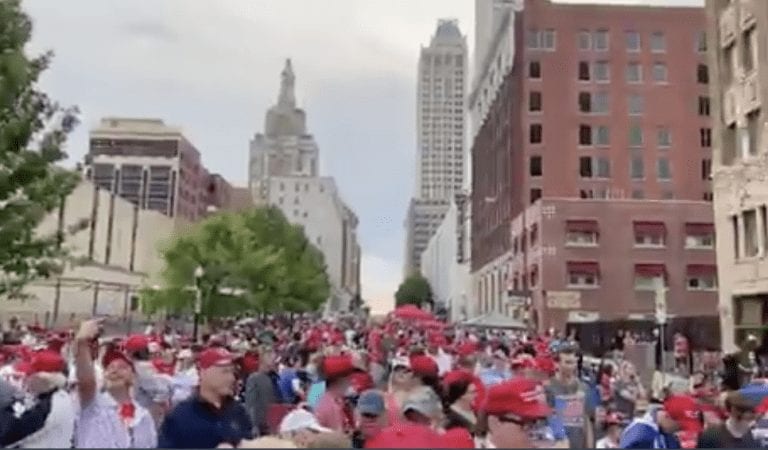 Tens of Thousands of Enthusiastic Voters Lining Tulsa Streets Before Trump’s First MAGA Rally Since The ‘Rona