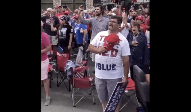 Trump Patriots Break Out In Song At Tulsa Rally, Sing The National Anthem Together!