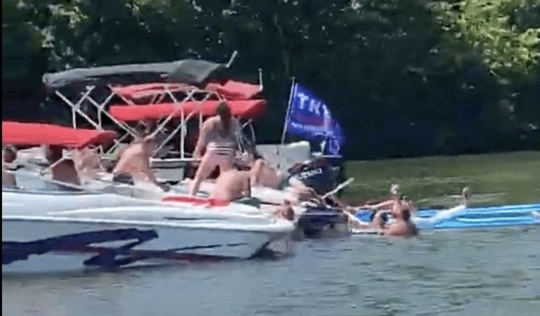 Boaters For Trump!  Trump Flags Abound in Lake of the Ozarks!