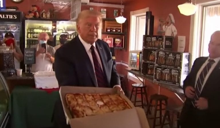 Man of the People:  Trump Stops to Get a Pizza in PA