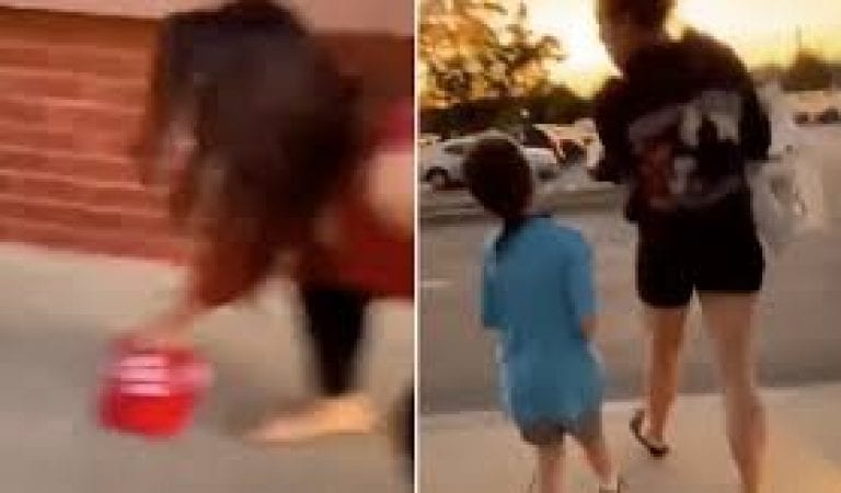 Watch:  Women Steals MAGA Hat From 7-year-old, Rips Mom’s Pro – Trump Sign Outside of DNC