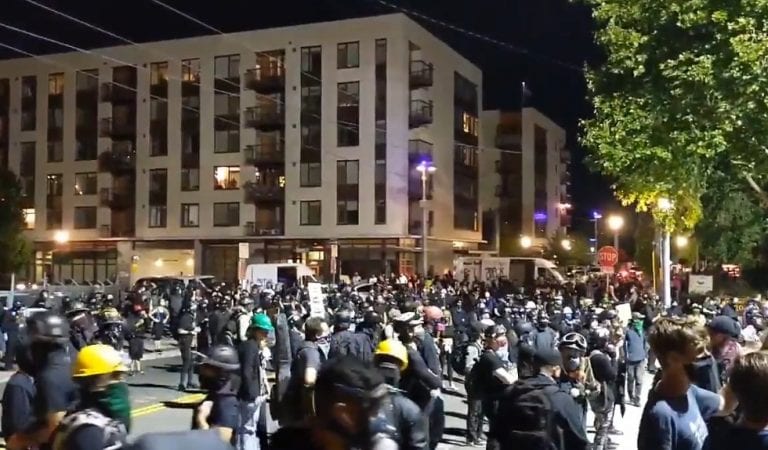 ANTIFA and BLM Rioters Try to Storm the  ICE Building in Portland