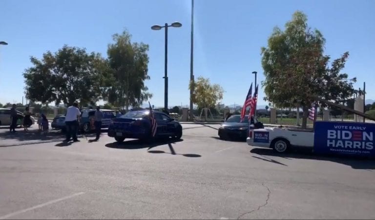 Video: Only About 30 People Show up for Latinos For Biden Car Parade