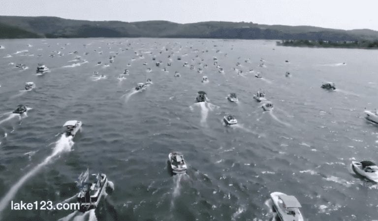 Giant Boat Parade at Table Rock Lake of the Ozarks for President Trump!