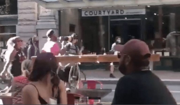 Outrage After BLM Protesters Harass Customers At Elderly Outdoor Diners: “F*** the white people!”