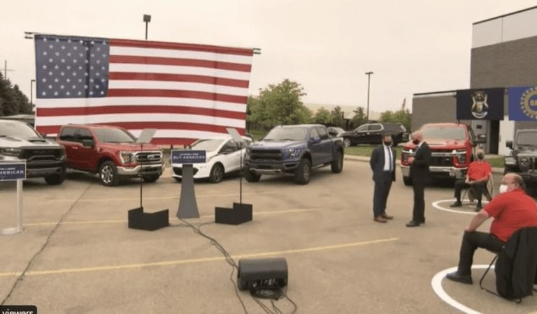 Trump Supporters Outnumber Biden Supporters at Biden Michigan Rally, Footage Appears to Show