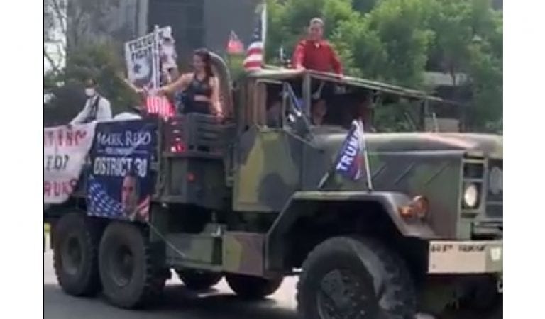 Video: Huge Pro-Trump Convoy Spotted in L.A.