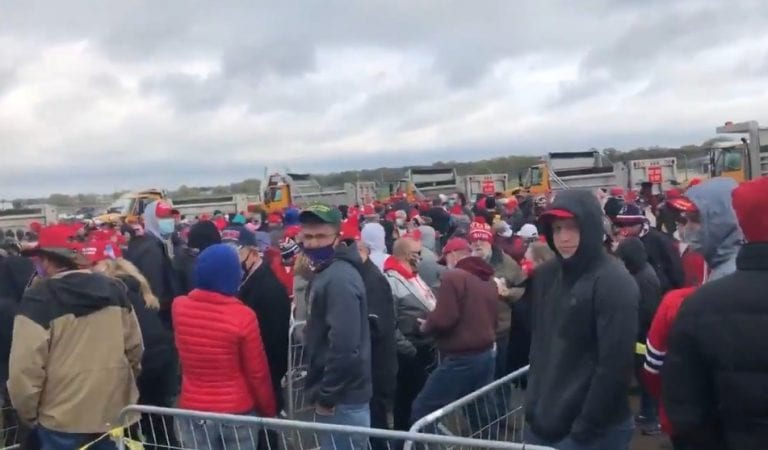 Thousands Of Trump Supporters In Erie, PA Waited Hours In The Rain For Trump’s Arrival