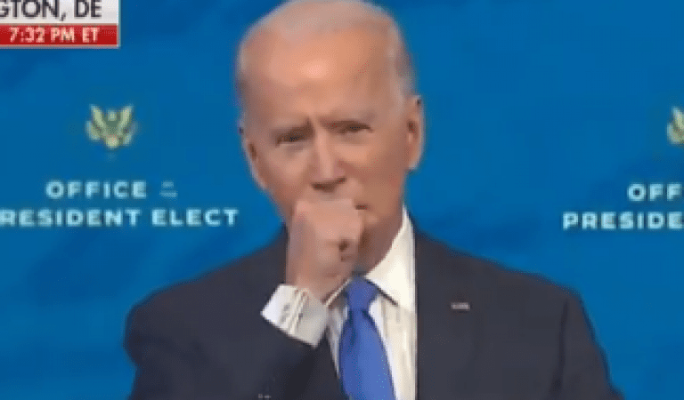 78 Year Old Joe Biden Has A Coughing Fit, That Has Many Suspecting This is Not A Mere “Cold” As He Claims