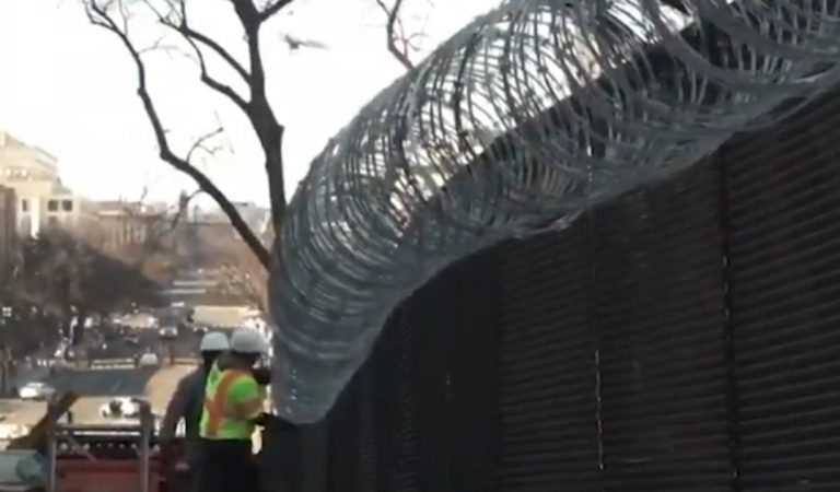 Razor Wire Fences Surround DC