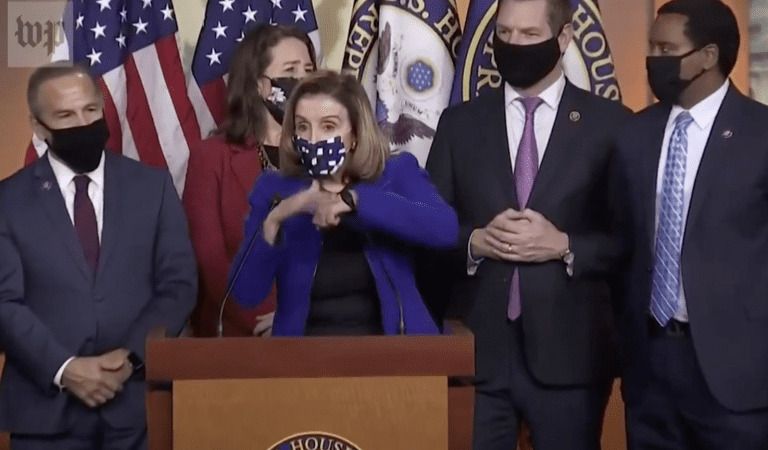 Nancy Pelosi Melts Down At Podium After Trump Acquittal, Then Returns For a Second Melt!