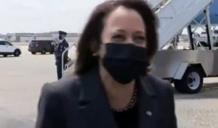 Kamala Harris Laughs Awkwardly When Asked if She Plans to Visit the Border