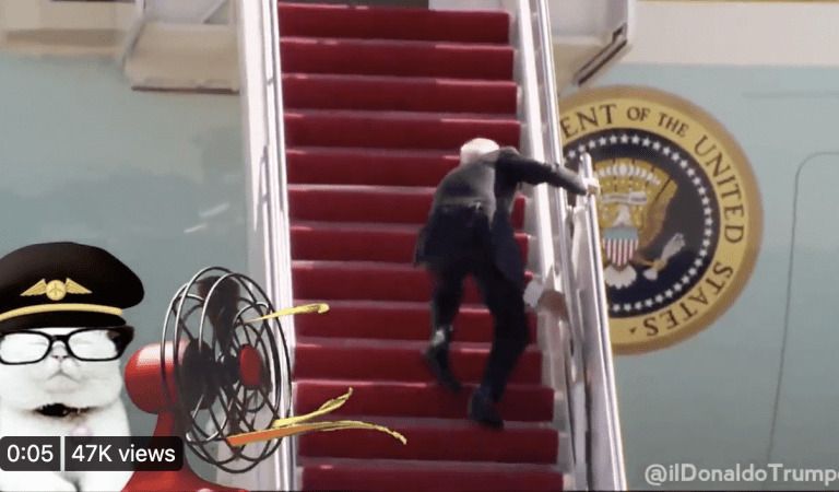Biden Takes a Tumble: Here Are All the Memes “@iDonaldoTrumpo” Tweeted
