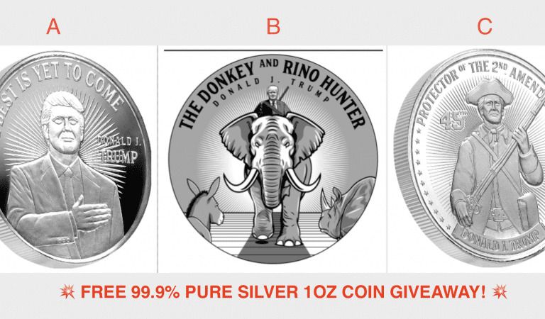 WINNER: Congratulations To Our SUBSTITUTE 4th Winner of a Brand New 1 oz. Silver Trump Coin!