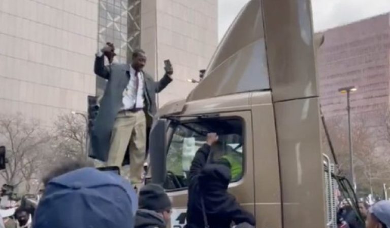 BLM Surrounds Truck Hours After Derek Chauvin Is Found Guilty On All Charges