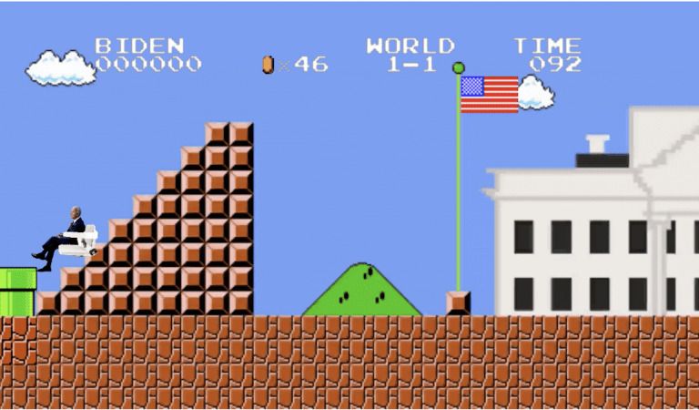 HILARIOUS:  Super Mario Bros. Featuring Biden and Harris