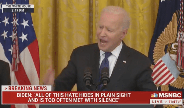 Biden Randomly Begins Shouting in Middle of Speech; Random “Shouting and Screaming” is a Sign of Dementia