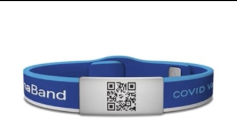 Prove You’re Vaccinated With The Orwellian ImmunaBand Bracelet Complete with QR Code