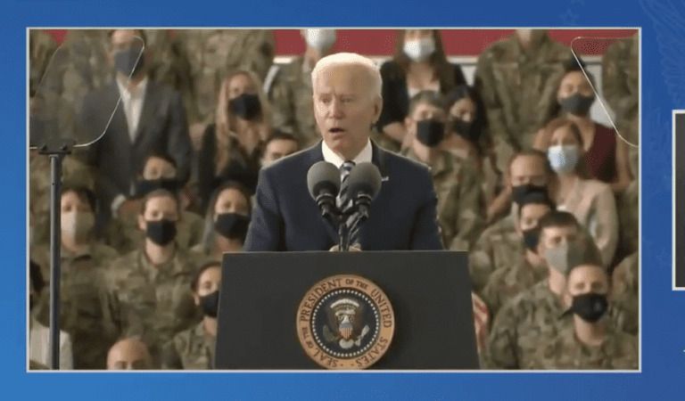 Did Biden Just Speak to a Fake Audience of Actor-Soldiers?