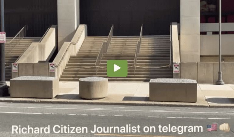 New Video Shows FBI Buliding In DC Empty, Doors Boarded Over!
