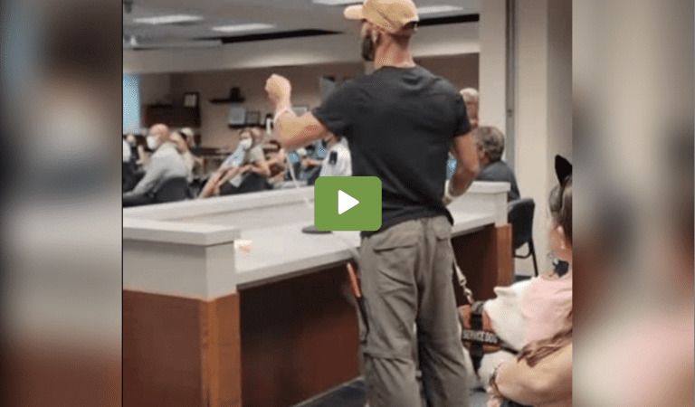 Man Tells School Board: “If You Force The Vaccine On Our Kids, It Will Be 1776 All Over Again!”