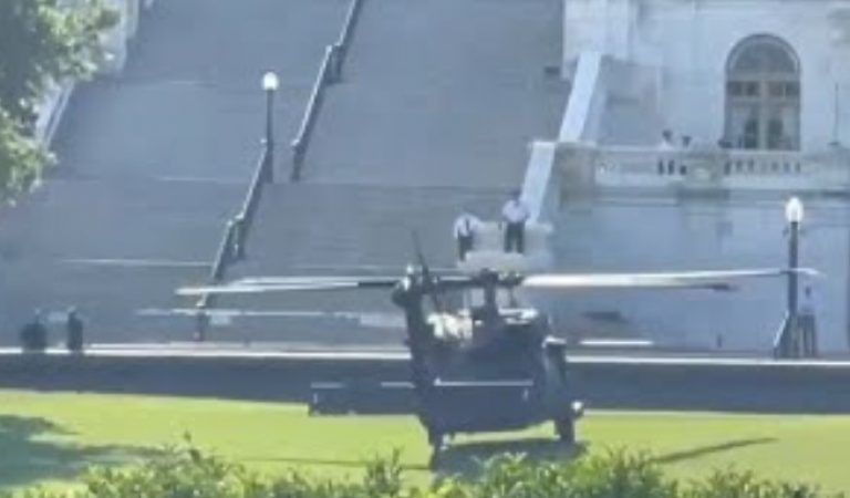Several Blackhawks Land At The Capitol Building In Mysterious Police Exercise