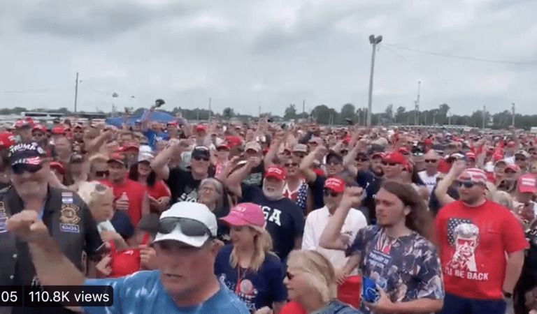 HUGE Crowds Await President Trump’s Rally In Ohio [VIDEOS]