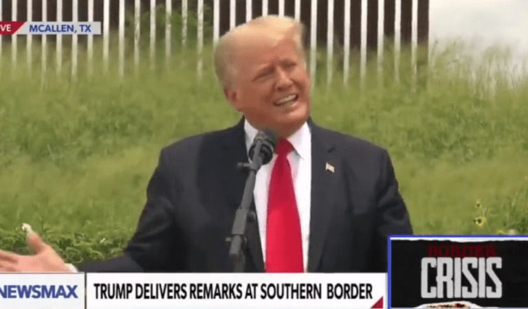 President Trump Visits Border Crisis, Tells Crowd “All Biden Had To Do Was Go To the Beach.”