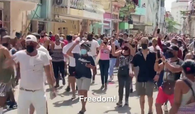 New York Times Blasted After Equating Cubans Yelling for ‘Freedom’ as an “Anti-Government Slogan”