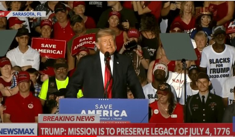 WATCH: President Trump Asks Sarasota Crowd Who is Controlling Biden