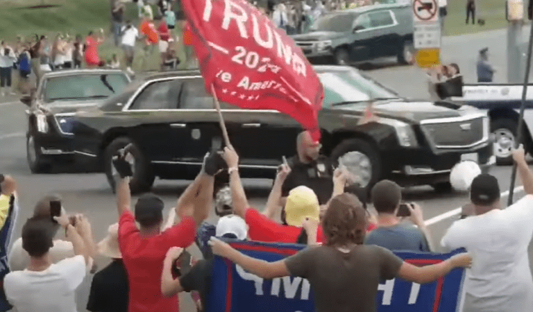Video Shows Trump Supporters Greeting Biden’s Motorcade