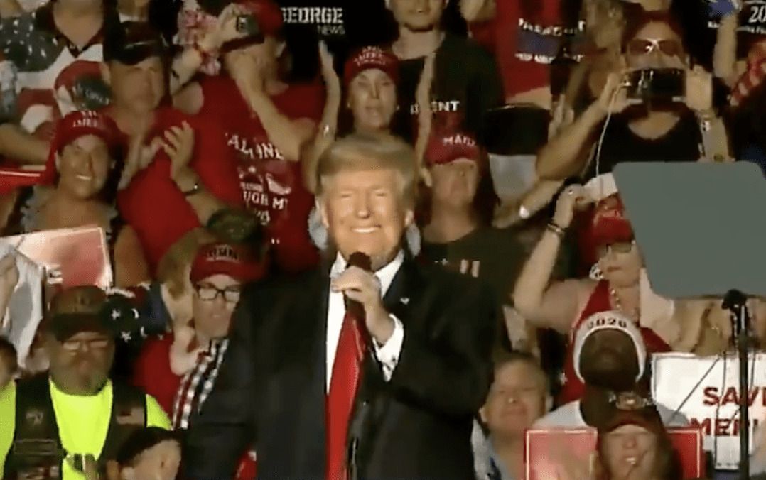 "Trump Won" Chants Break Out AT Trump's Rally In Michigan