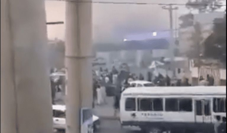 WATCH: Fire Breaks Out At Kabul Airport After Deadly Firefight ERUPTS
