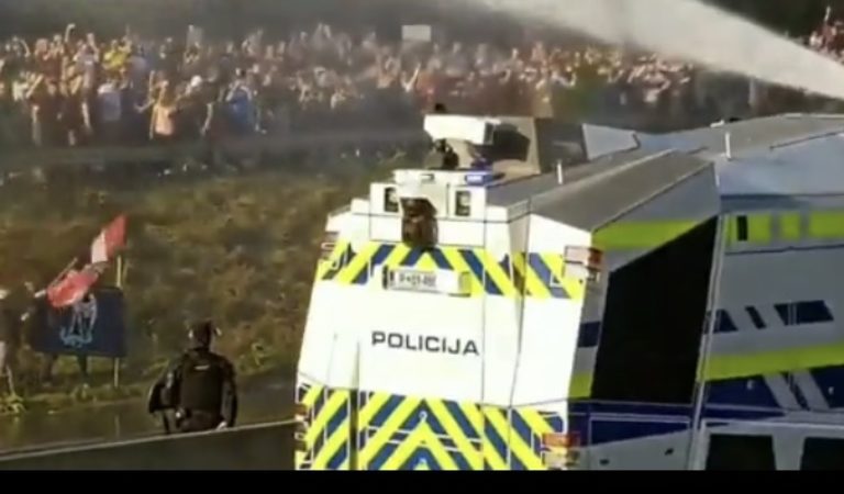 UPDATE: Nearly 100,000 Hit the Streets in Slovenia to Protest COVID-19 Mandates. Police Use Water Cannons as Protestors Block Highways