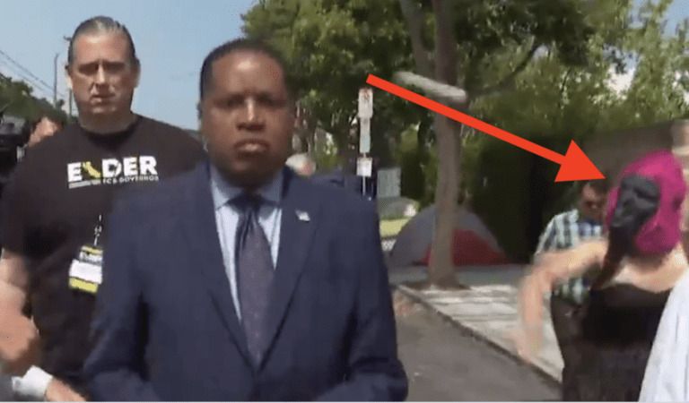 Democrat in Gorilla Mask ATTACKS Larry Elder, Attempted to Throw Egg at His Head