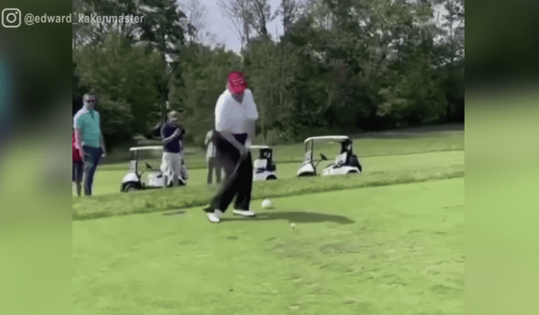 Trump Cracks Up Golf Partners: “You Think Biden Can Hit a Shot Like That?”