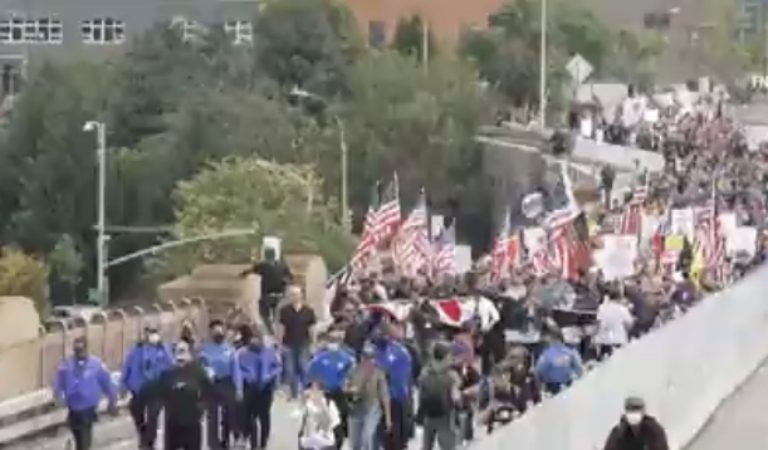 ON THE GROUND REPORT: NYC Municipal Workers Shut Down Brooklyn Bridge in Epic Protest, 50 to 70 Thousand March to City Hall