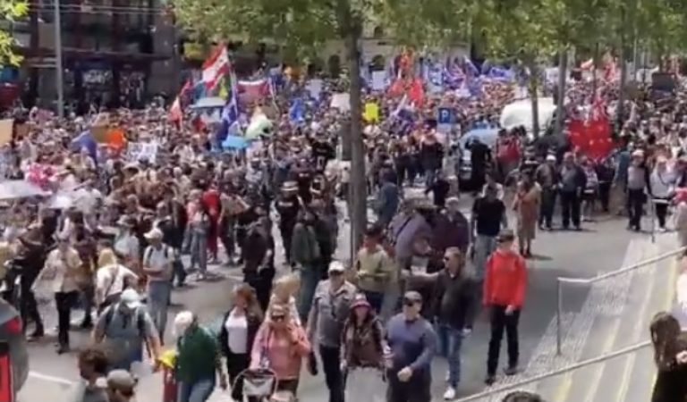 WATCH: 1 Million Australians March For Freedom Against COVID-19 Restrictions And Mandatory Vaccination