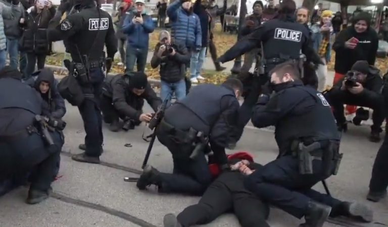 WATCH: Multiple Arrests Made Outside of Kenosha Courthouse