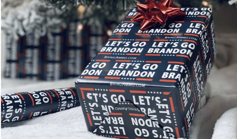 “Let’s Go Brandon” Christmas Wrapping Paper: Over 3,000 Pounds Sold; Enough to Cover 6 NFL Fields