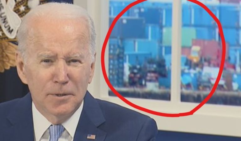 Why Are Shipping Containers Behind Biden?